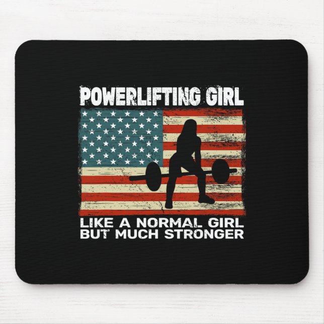 Usa Gym Powerlifter Powerlifting Weightlifting For Mouse Pad (Front)