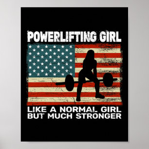 Usa Gym Powerlifter Powerlifting Weightlifting For Poster