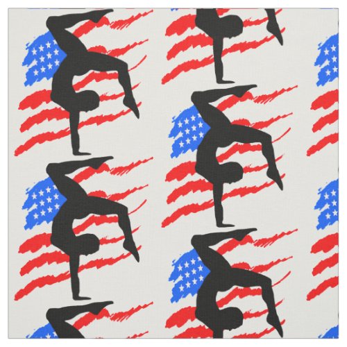 USA GYMNAST AMERICAN FLAG FABRIC