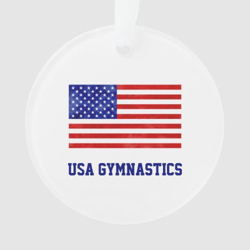 USA Gymnastics American Flag Olympics Team Sports Ornament