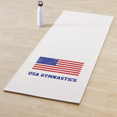 USA Gymnastics American Flag Olympics Team Sports Yoga Mat