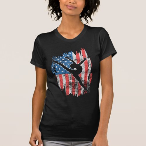 USA Gymnastics Distressed American Flag Team 2021 T_Shirt