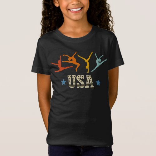 USA Gymnastics Retro Vintage Colors Team 2021 T_Sh T_Shirt