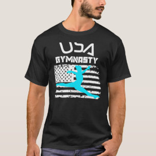 Usa Gymnasty Gymnast American Flag Tokyo Games 202 T-Shirt