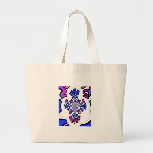 USA Hakuna Matata Blue Giftspng Large Tote Bag