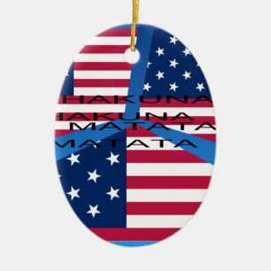 USA HAKUNA MATATA CERAMIC ORNAMENT