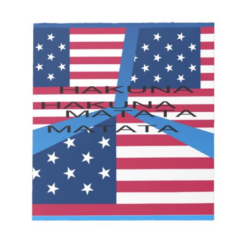 USA HAKUNA  MATATA NOTEPAD