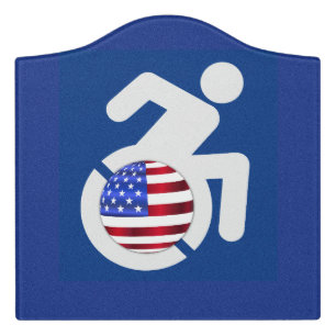 USA Handicapped Door Sign