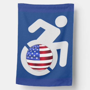 USA Handicapped House Flag