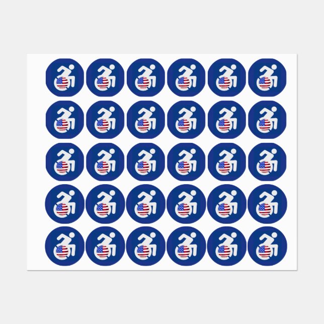USA Handicapped Labels (Sheet)