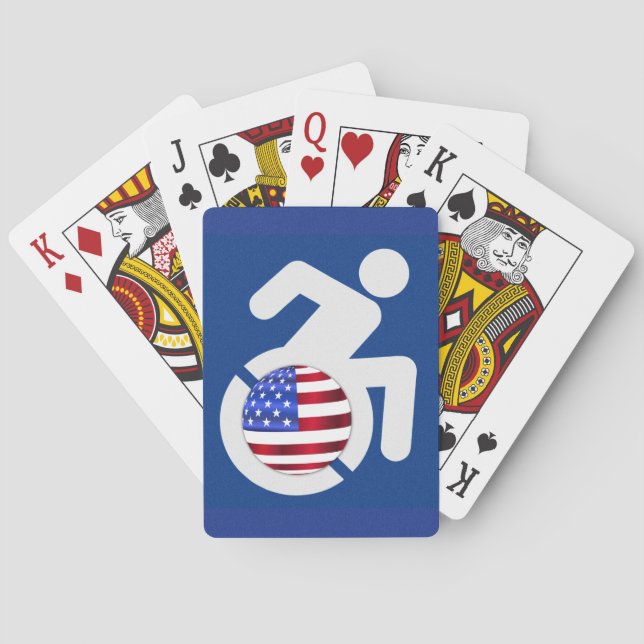 USA Handicapped Poker Cards (Back)