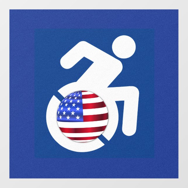 USA Handicapped Wall Decal (Front)