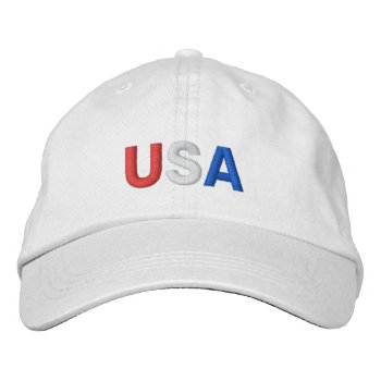 Usa Hat In White by Luzesky at Zazzle