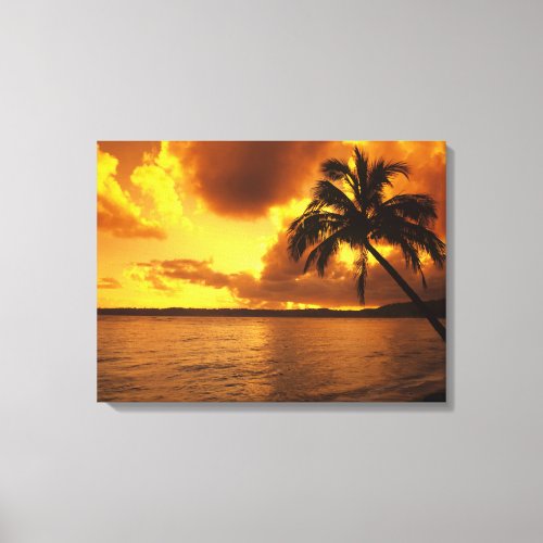 USA Hawaii Kauai Colorful sunrise in a Canvas Print