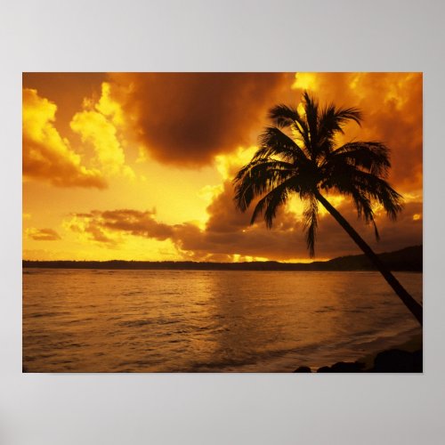 USA Hawaii Kauai Colorful sunrise in a Poster