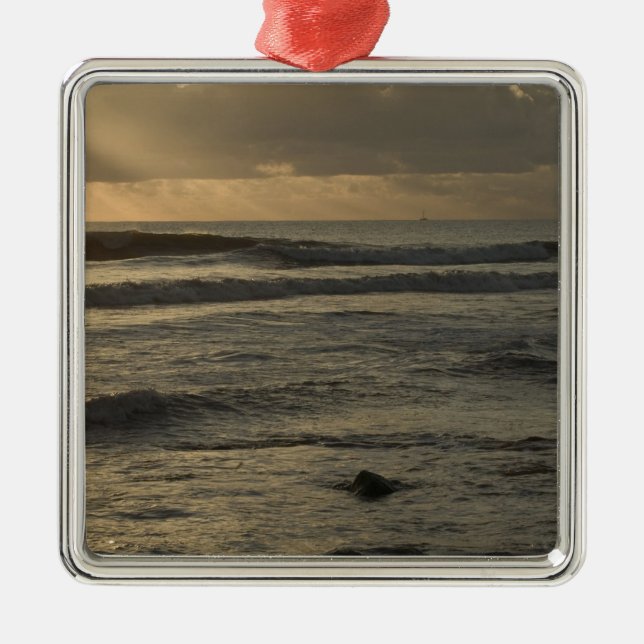 USA, Hawaii, Kauai, southwest coast, near Waimea 2 Metal Ornament (Front)