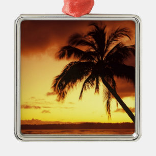 USA, Hawaii, Maui, Colorful sunset in a Metal Ornament