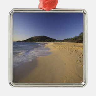 USA, Hawaii, Maui, Footprints in sand, Makena Metal Ornament