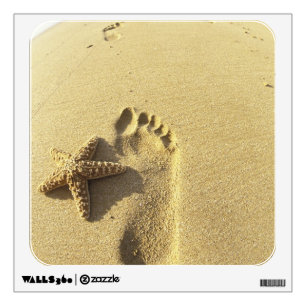 USA, Hawaii, Maui, Makena Beach, Footprint and Wall Sticker