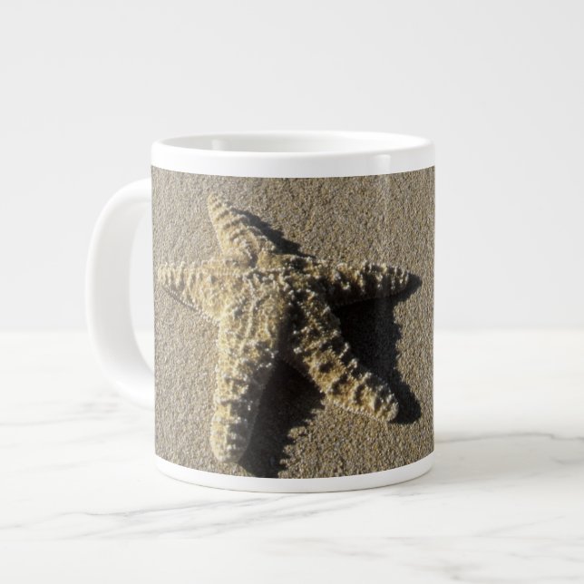 USA, Hawaii, Maui, Makena Beach, Starfish and Giant Coffee Mug (Front Left)