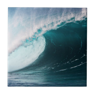USA, Hawaii, Oahu, Large waves Tile