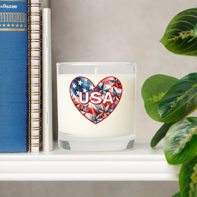 USA Heart Candle (Shelf)