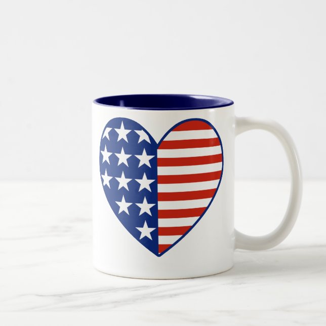 USA Heart Flag Mug (Right)