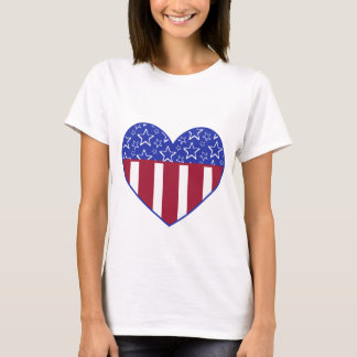 USA Heart Flag Patriotic T-Shirt