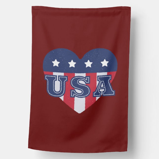 USA Heart House Flag (Front)