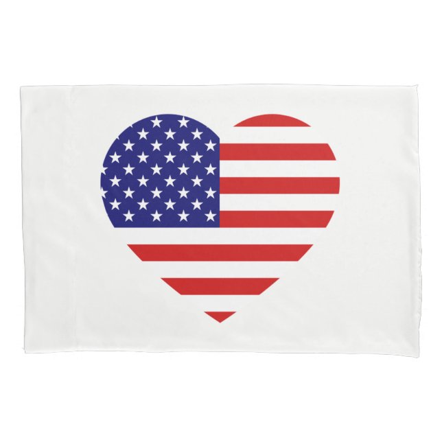 USA Heartflag pccnt Pillow Case (Front)
