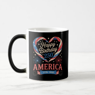 USA Hearts 1776 2026 July 250th Birthday USA Color Morph Mug