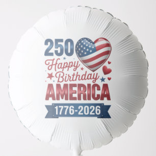 USA Hearts 1776 2026 July 4th Balloon