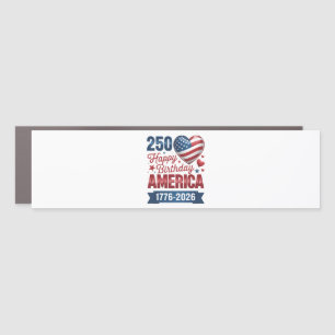 USA Hearts 1776 2026 July 4th Car Magnet