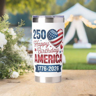 USA Hearts 1776 2026 July 4th Insulated Tumbler