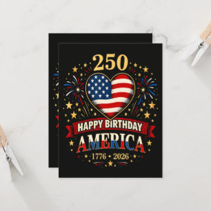 Usa Hearts 1776 2026 July 4Th Invitation