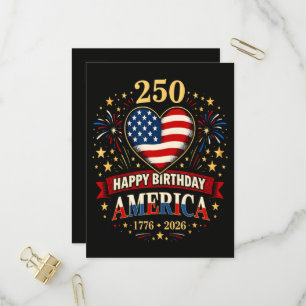 Usa Hearts 1776 2026 July 4Th Invitation Postcard