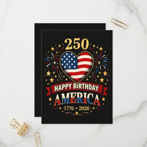 Usa Hearts 1776 2026 July 4Th Invitation Postcard