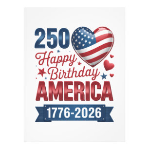 USA Hearts 1776 2026 July 4th Photo Print