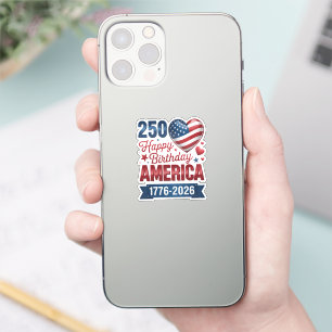 USA Hearts 1776 2026 July 4th Sticker