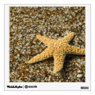 USA, HI, Kauai, Glass Beach with Star fish Wall Sticker