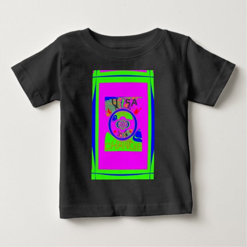 USA Hillary Change Monogram  Art design Baby T_Shirt