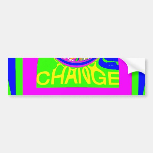 USA Hillary Change Monogram  Art design Bumper Sticker