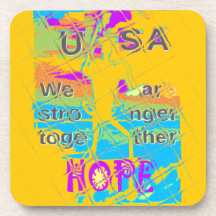 USA Hillary Hope Stronger Together Coaster