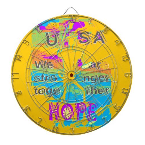 USA Hillary Hope Stronger Together Dartboard With Darts