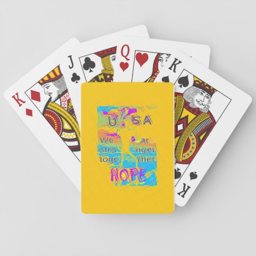 USA Hillary Hope Stronger Together Playing Cards
