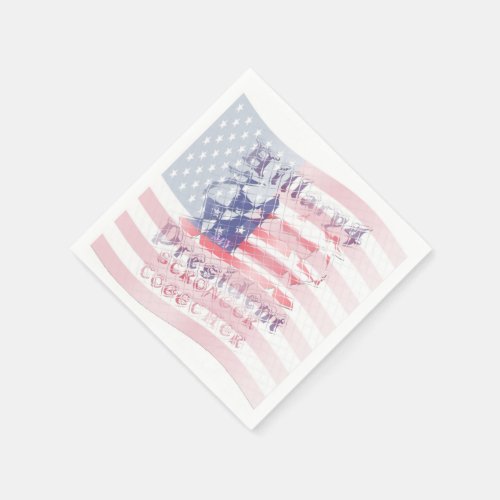 USA Hillary national flag country art design Paper Napkins