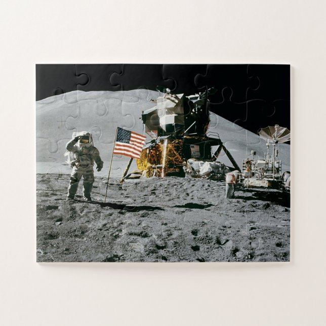 USA  Historic Apollo Moon Landing Jigsaw Puzzle (Horizontal)
