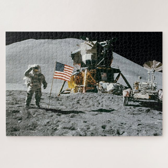 USA  Historic Apollo Moon Landing Jigsaw Puzzle (Horizontal)