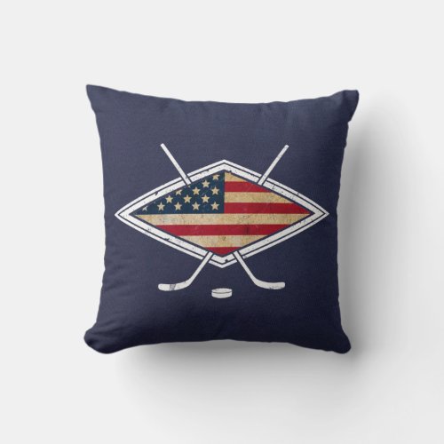 USA Hockey Logo Pillow with Name and Number