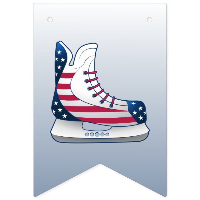 USA Hockey Skates Bunting Flags (First Flag)